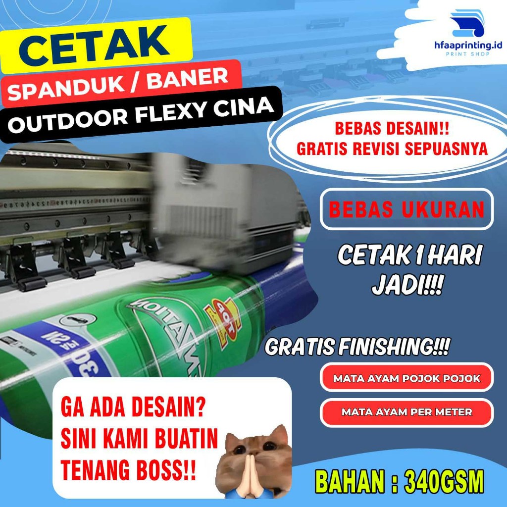 SPANDUK CUSTOM MURAH BAHAN TEBAL