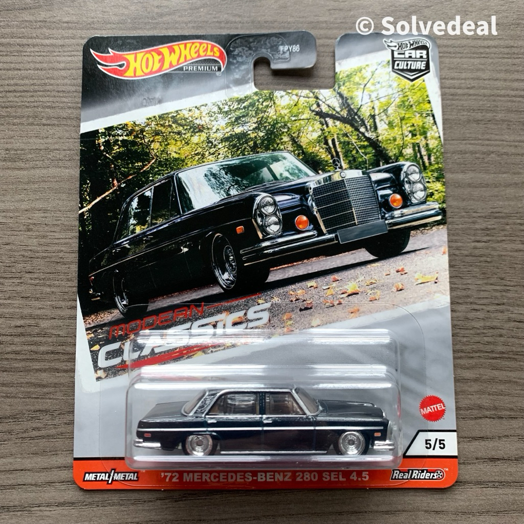 Hot Wheels Modern Classics 72 Mercedes Benz 280 SEL 4.5 2020 Hitam