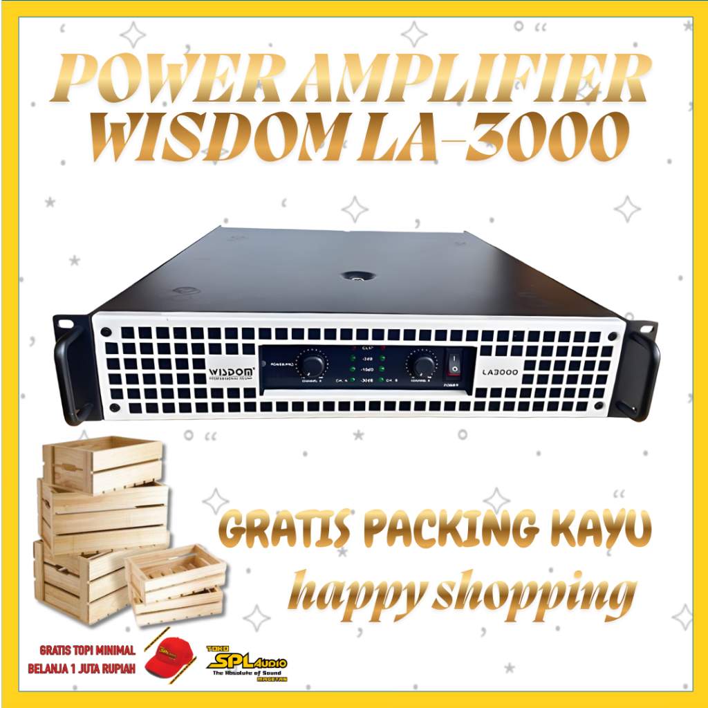 Wisdom LA3000 Power Amplifier Original Wisdom LA-3000
