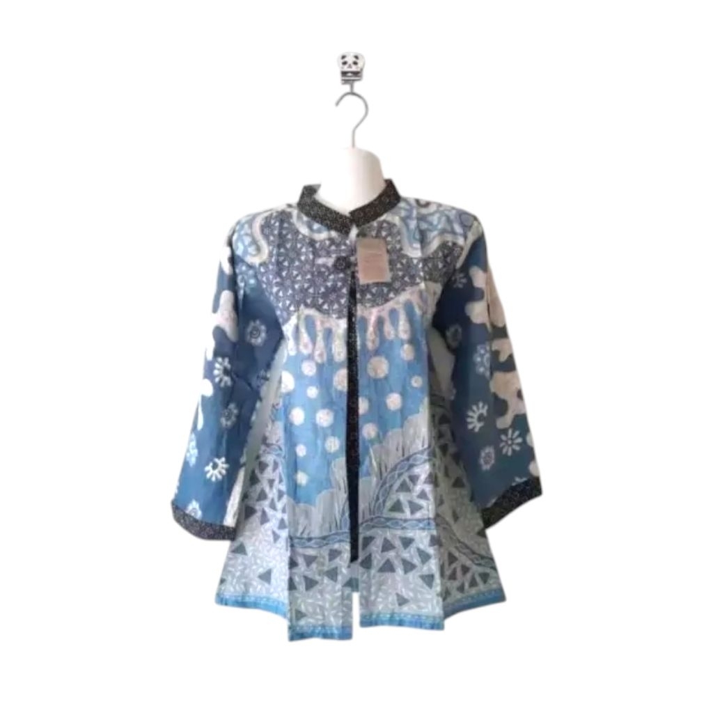 Blus kerja motif bunga