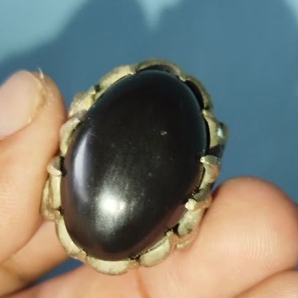 Batu Akik Kelor Hitam Pekat