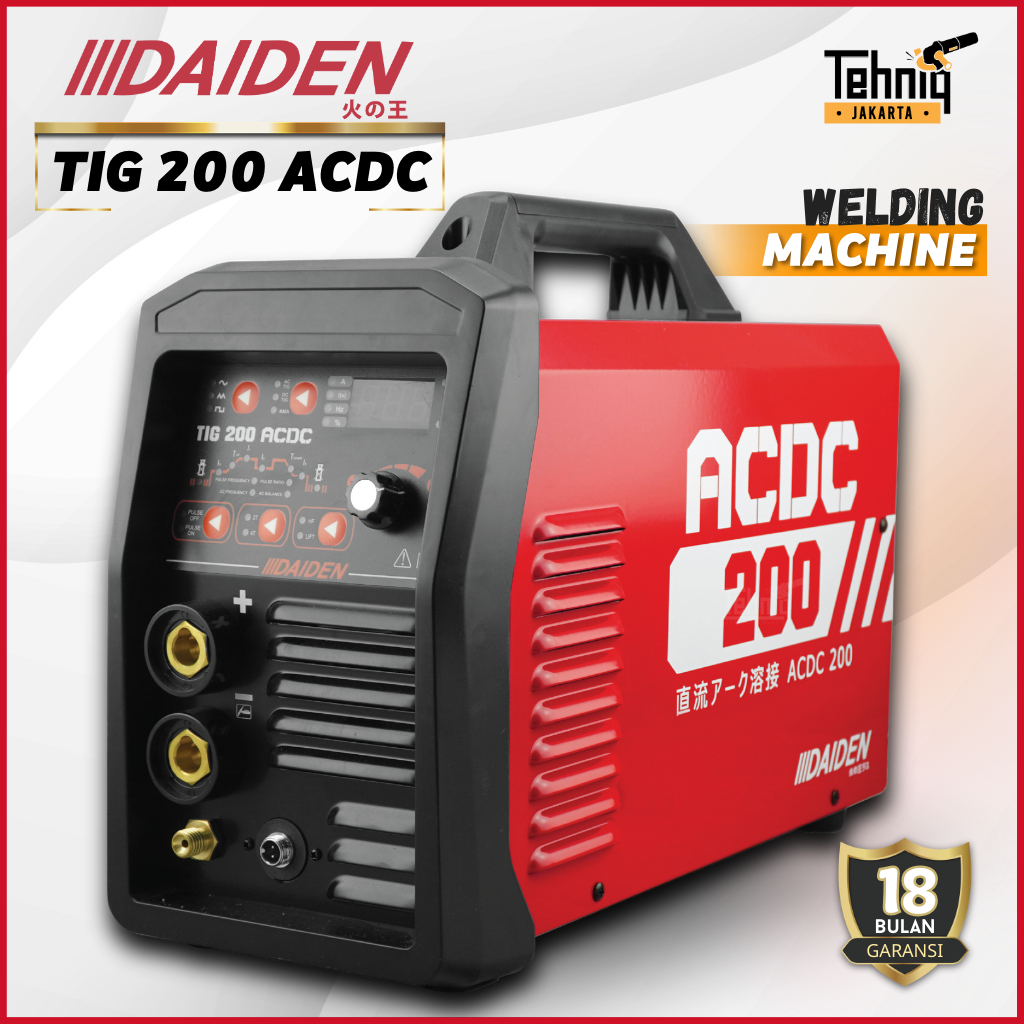 Mesin Las Listrik / Trafo Las Argon Stainless Alumunium DAIDEN TIG 200 – AC/DC Pulse