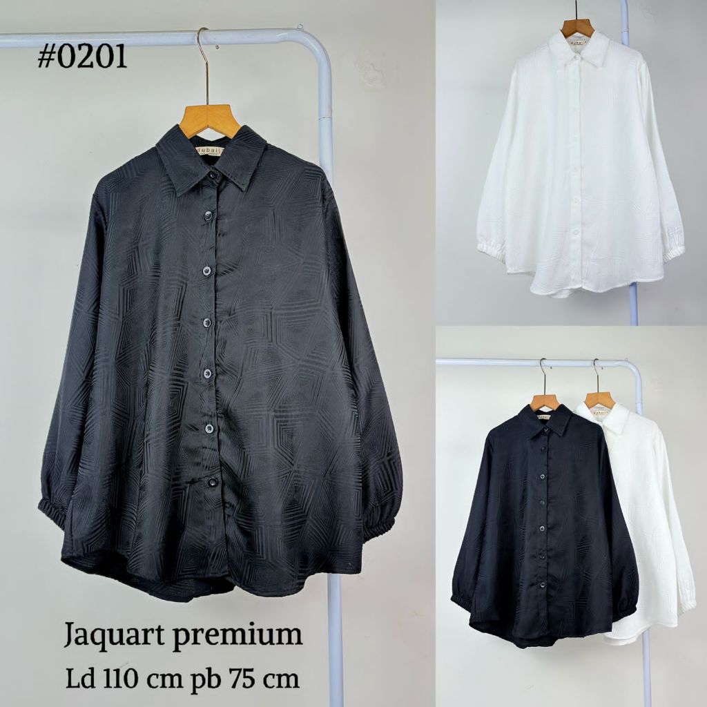 SASEN Basic - Blouse Hitam Wanita / Blouse Putih Wanita / Blouse Jaguart Premium
