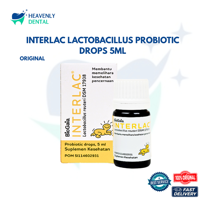 Interlac Drop Probiotik untuk Bayi | Interlac Probiotic Drops 5ml | Interlac Original