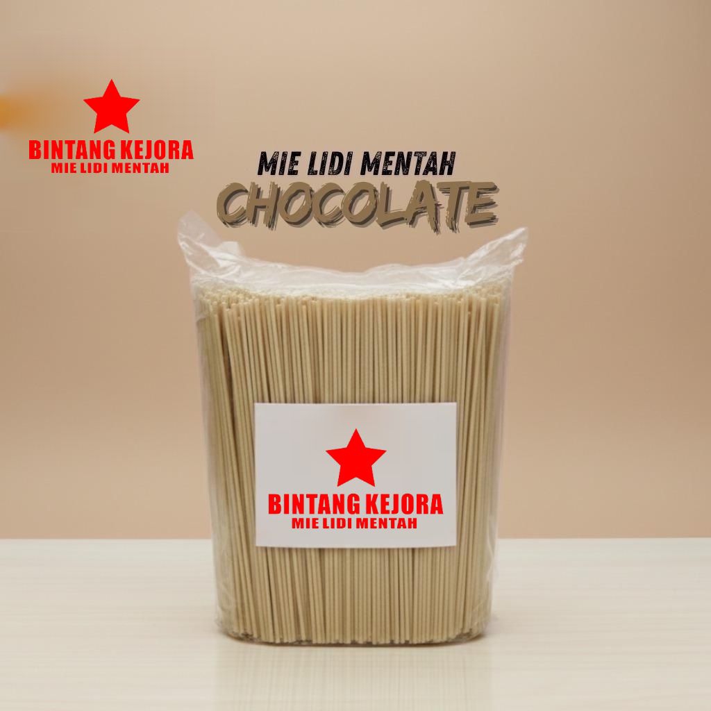 mie lidi mentah olahan warna coklat 1kg