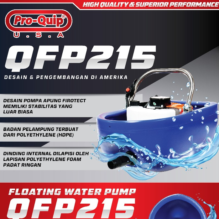 PROQUIP Mesin Floating Pump  2Tak / Pompa Air Ampung QFP215