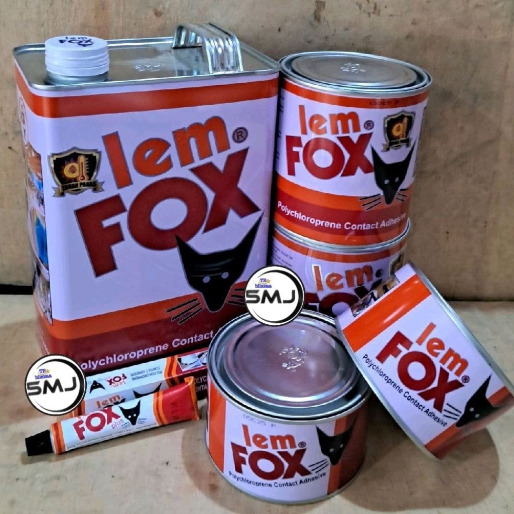 Lem Fox 1 kg [Net 600gram] Lem Fox 600gram Lem Fox Kuning 1kg Lem Fox Kuning 600g Fox Kuning Merah