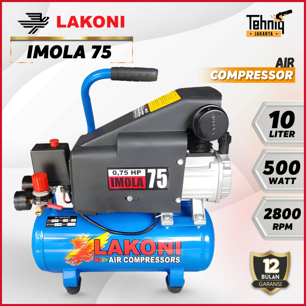 Kompresor Angin Listrik LAKONI IMOLA 0.75 HP Air Compressor
