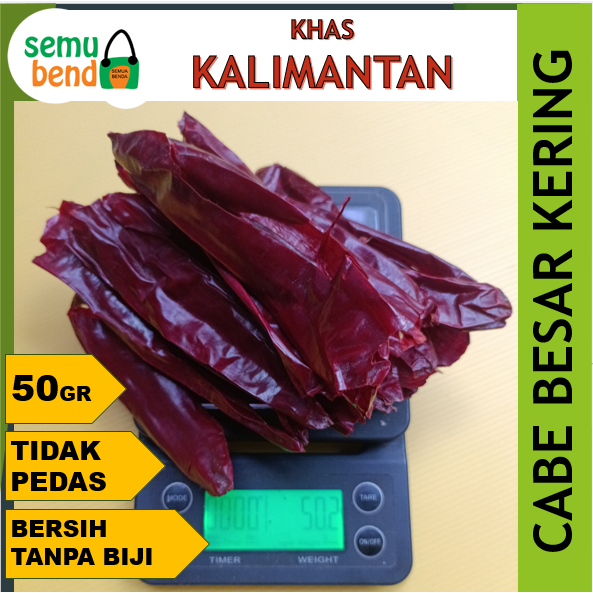 Cabe Merah Besar Kering Lombok Habang Cabai Kalimantan Tidak Pedas Tanpa Biji