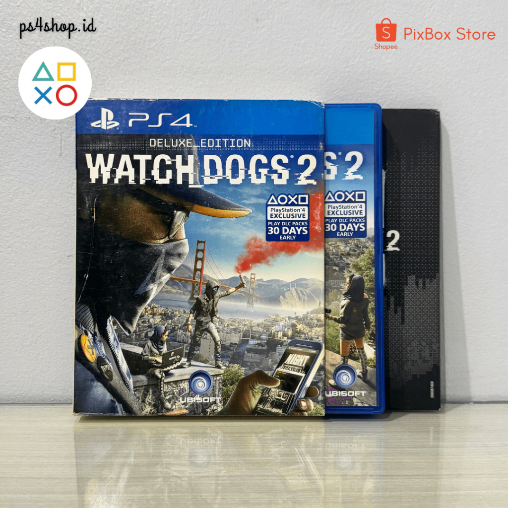 BD Kaset Watch Dogs 2 PS4 Bekas Second Ori Murah | WD 2 Game Open World Aksi PlayStation