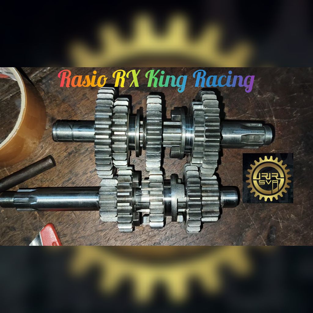 Rasio Racing RX King RX K Drag Road Race 1000m ukuran Gigi 1st.13/32; 2nd.17/28; 3rd.19/26; 4th.22/2