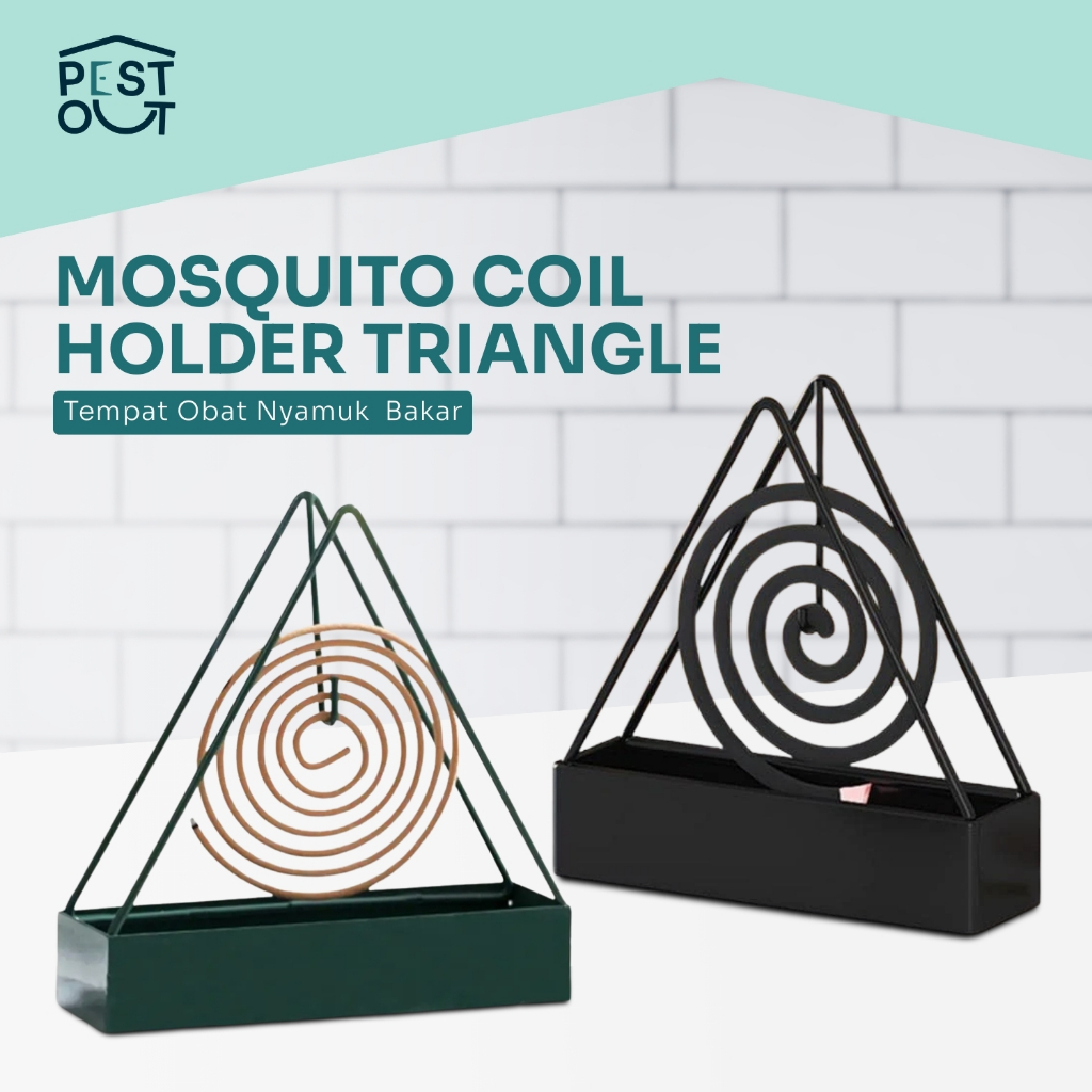Tempat Obat Nyamuk Bakar Iron Mosquito Coil Holder Fireproof Triangle
