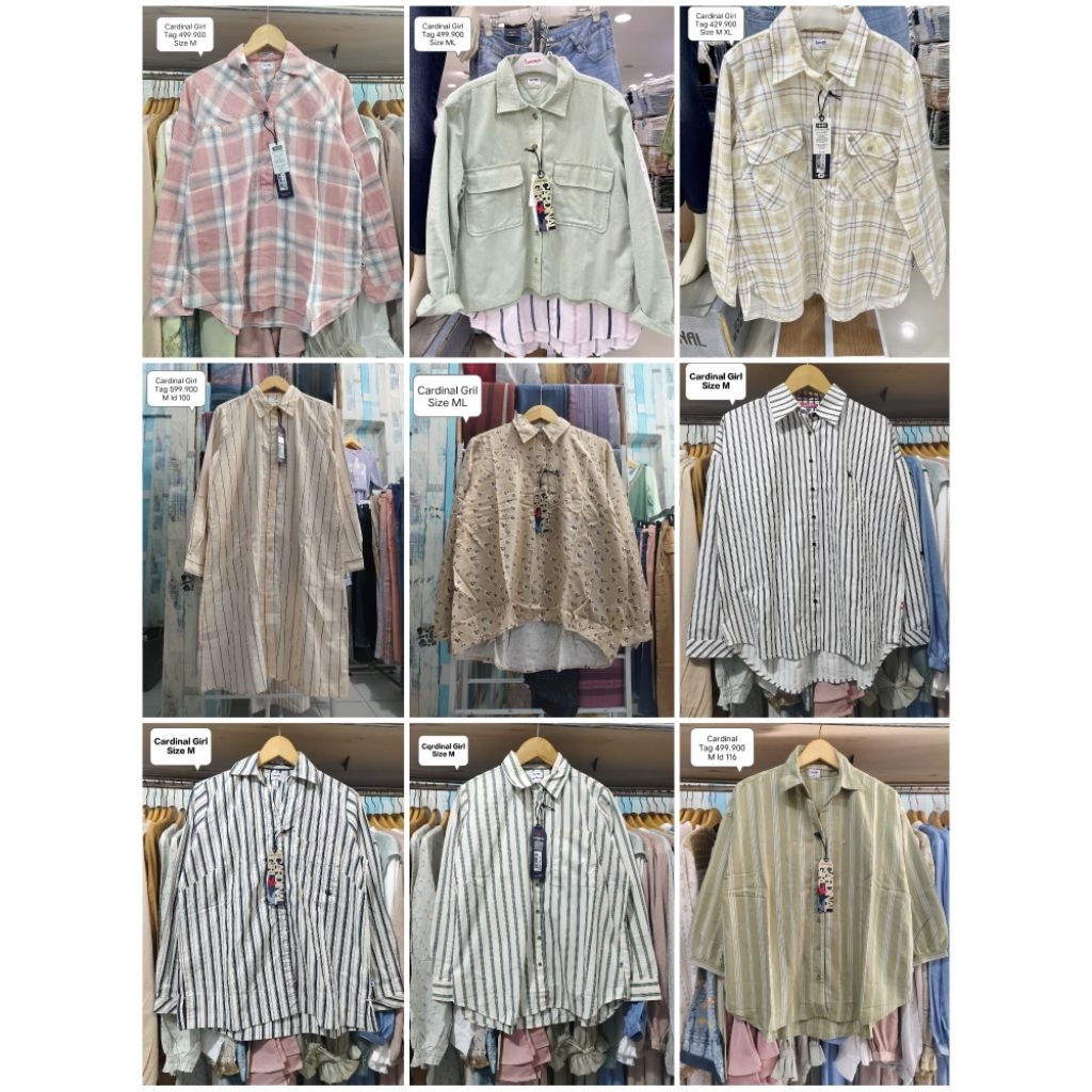 Kemeja dan Tunik Cardinal Girl Best Seller Produk M