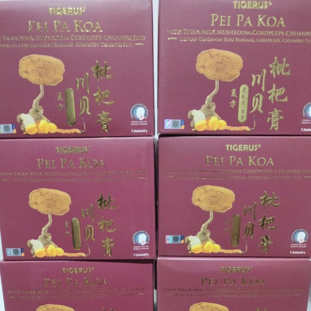 Tigerus Pei Pa Kao Original 100% – Solusi Batuk Membandel, Dahak Pekat & Radang Tenggorokan