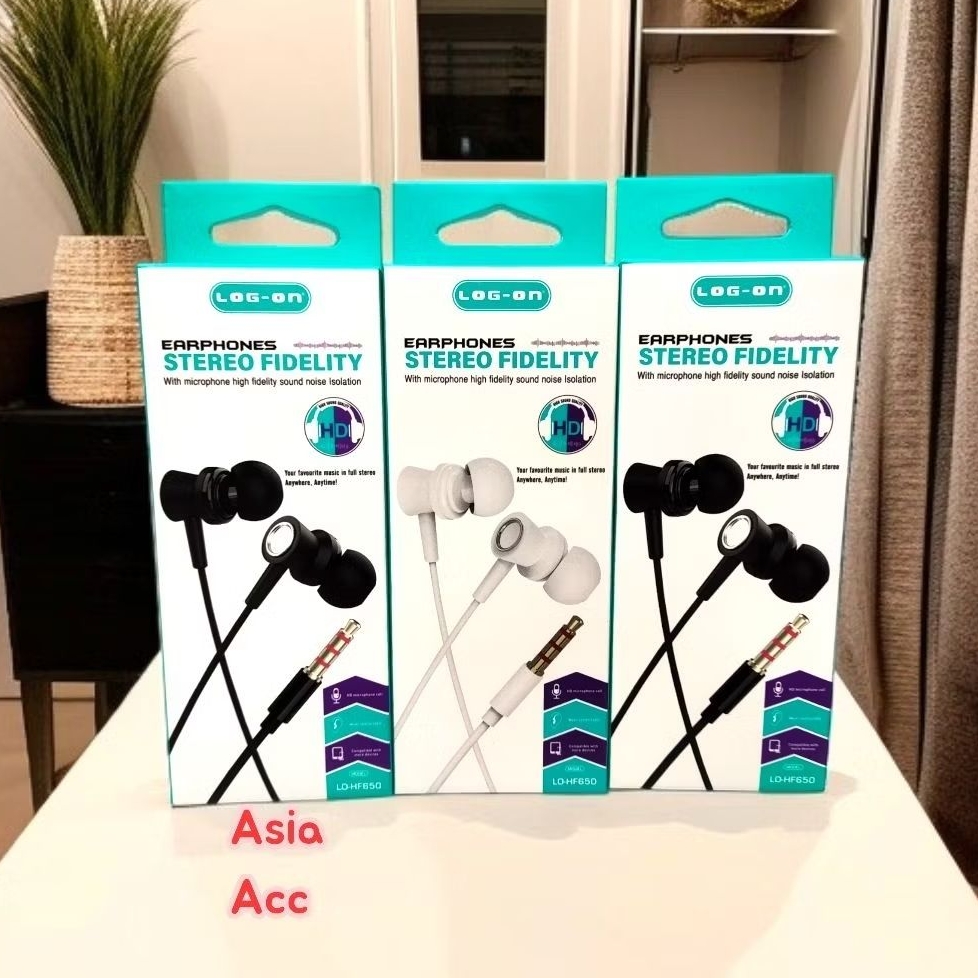 Headset LOG-ON HF650 ExtraBass Earphone Hansfree LOG-ON HF650 Handset HF LOG-ON HF650 Original