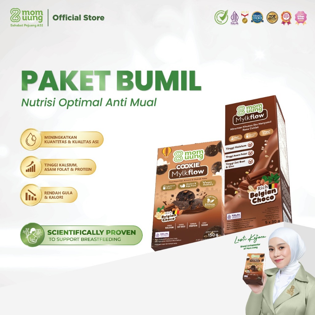 Paket Bumil - Mom Uung Susu Mylkflow + Cookie Mylkflow - Pelancar ASI Halal BPOM