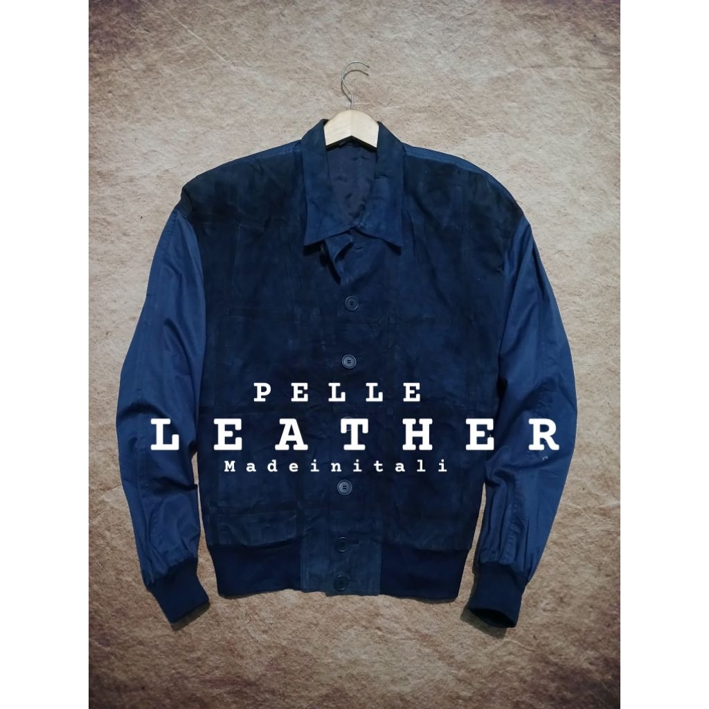 Jaket harrington keren PELLE kanvas dan suede bekas pakai