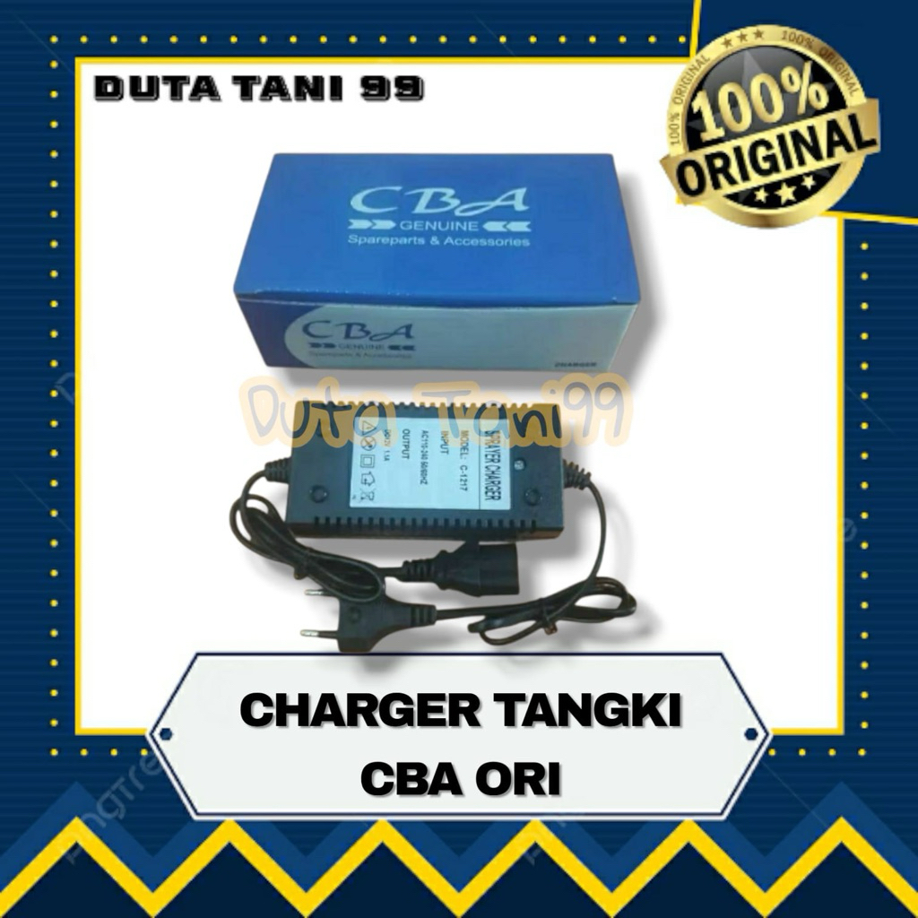 Charger Aki CBA original Tangki pompa elektrik 12V Cas electric battery sprayer 12Volt