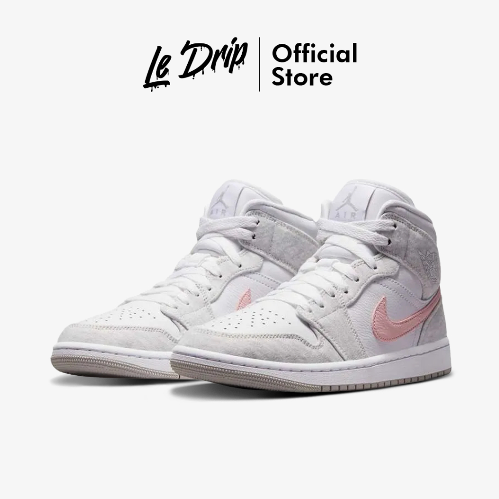 Nike Air Jordan 1 Mid SE Light Iron One Grey Pink WMNS Authentic