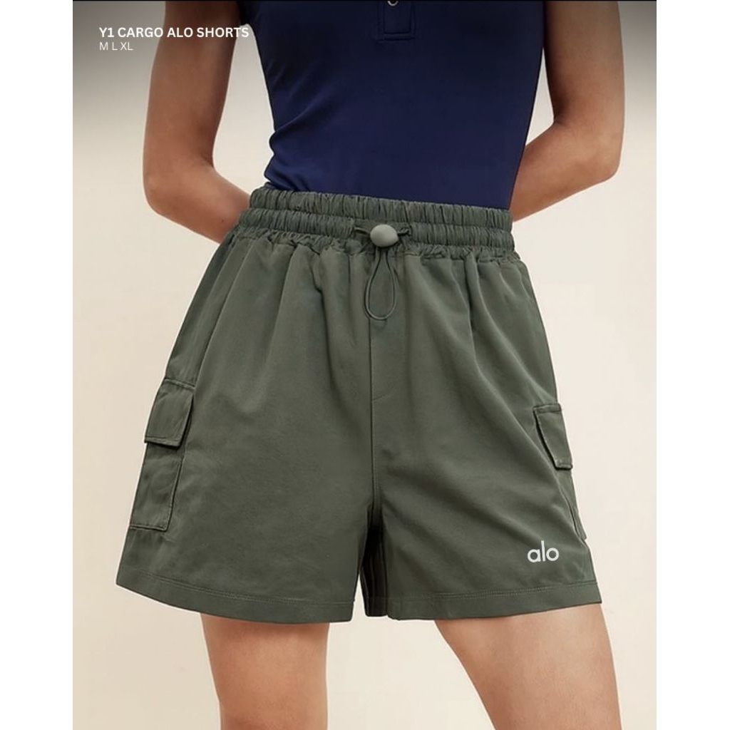 celana hotpants celana wanita cargo alo ukuran M L XL