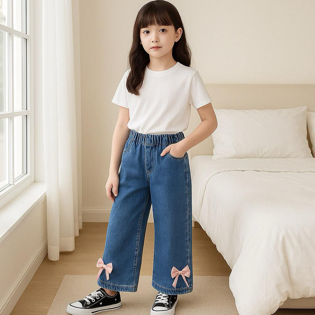Setelan Anak Cewe Lucu Polos Baju Kaos Dan Celana Kulot