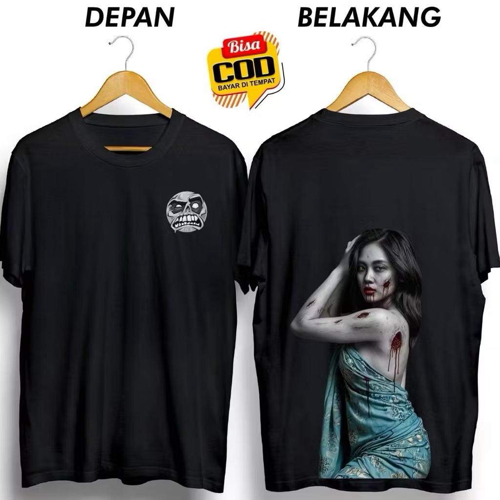 KAOS ATASAN DISTRO PRIA HANTU CEWE CANTIK SEKSI