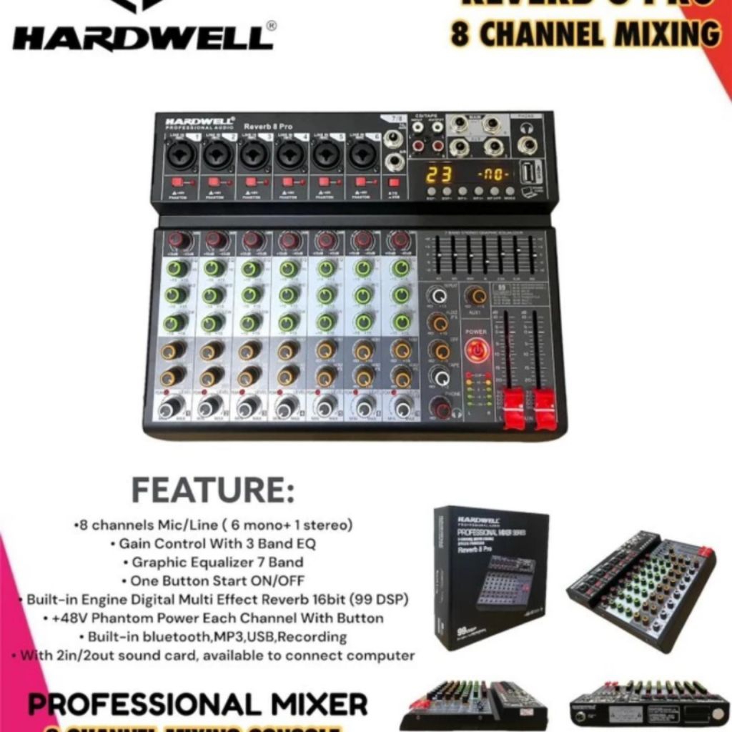 Mixer Audio Hardwell 8 Channel Mark 8 Mixer Hardwell Mark 8
