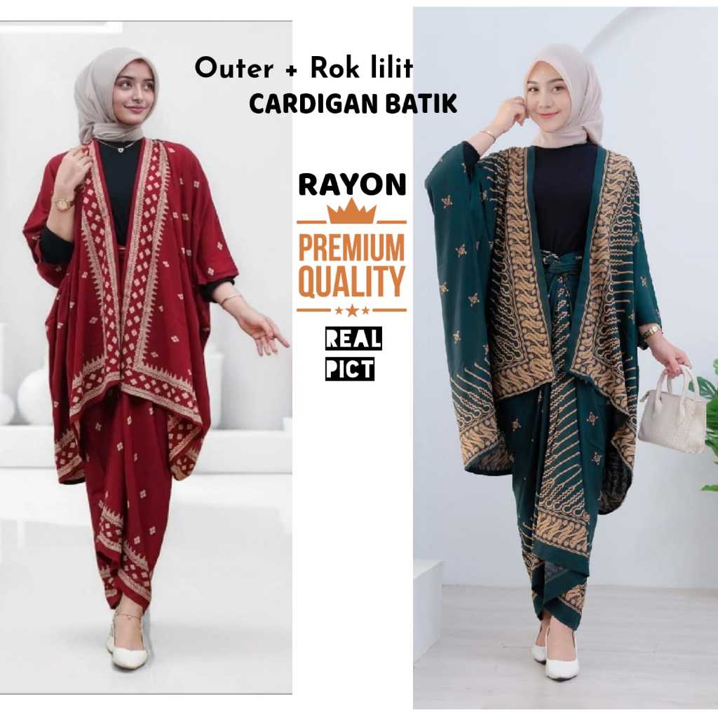 OUTER KONDANGAN ONE SET CARDIGAN WANITA OUTER BATIK KEKINIAN BATIK