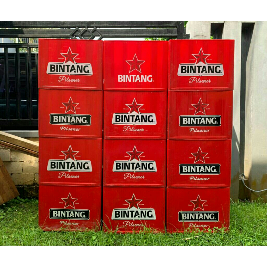 krat minuman warna merah