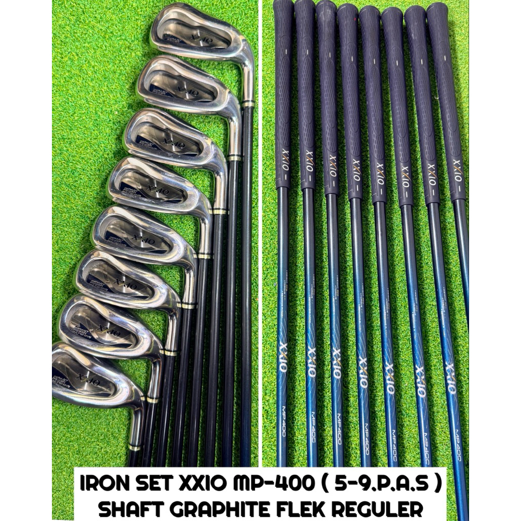 Iron Set Golf XXIO MP400 Shaft Graphite Flek Reguler Second Original