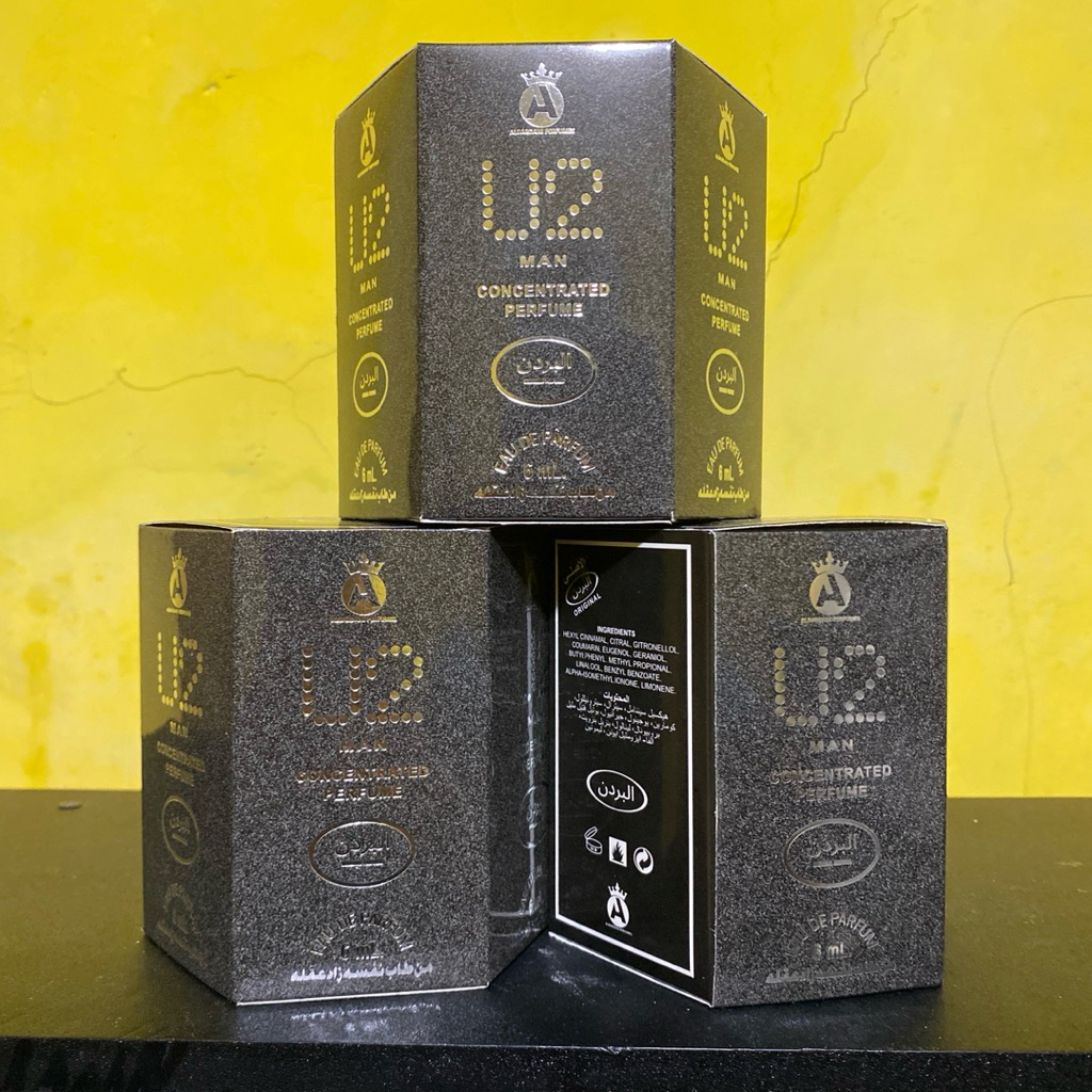 Parfum Roll on 6ml U2 Man Non alkohol roll on 6ml isi 6 botol