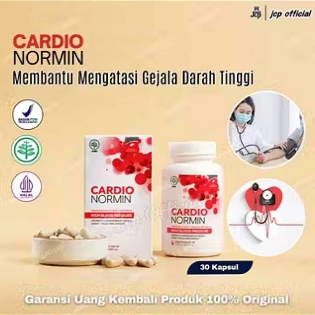 Cardio normin Cordinox Asli Original 100% Herbal Obat Hipertensi Darah tinggi Jantung Stroke Ampuh