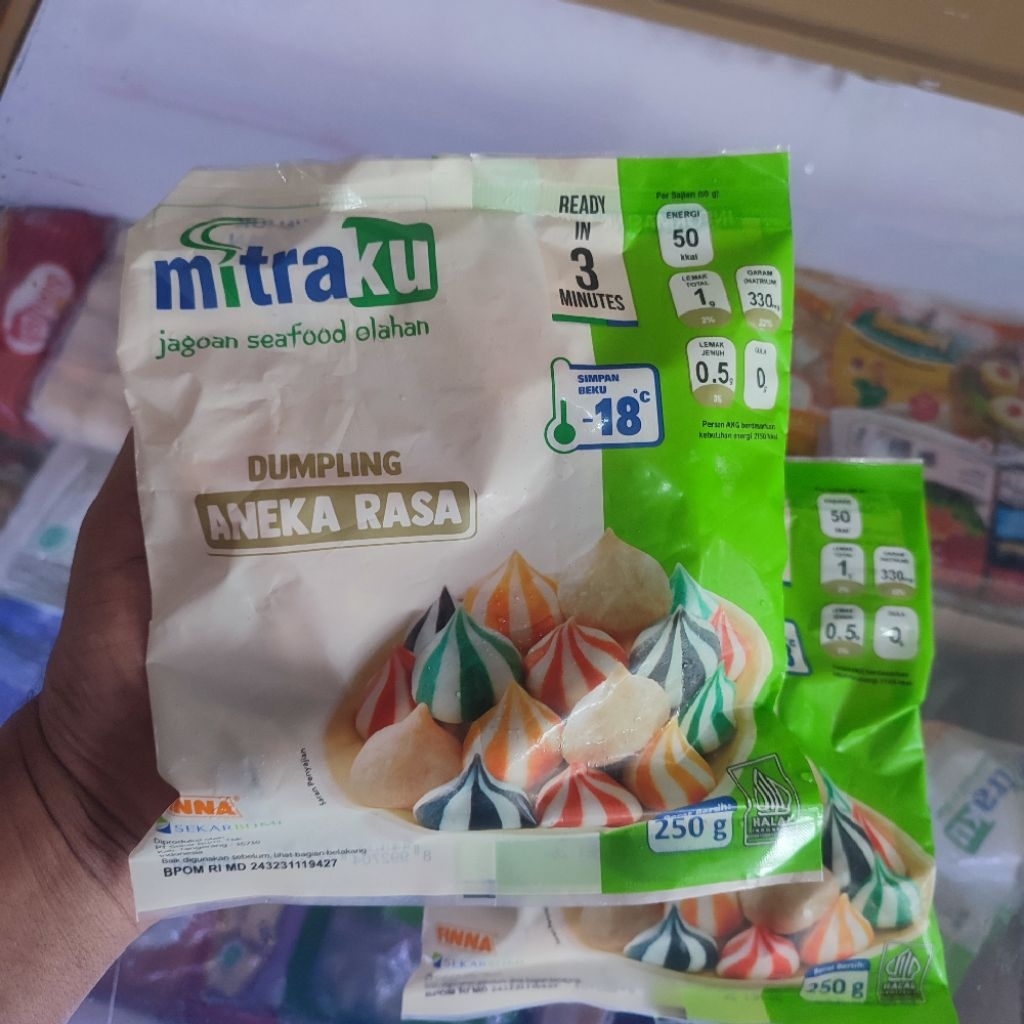 mitraku dumpling aneka rasa 250gr / dumpling aneka rasa mitraku 250gr