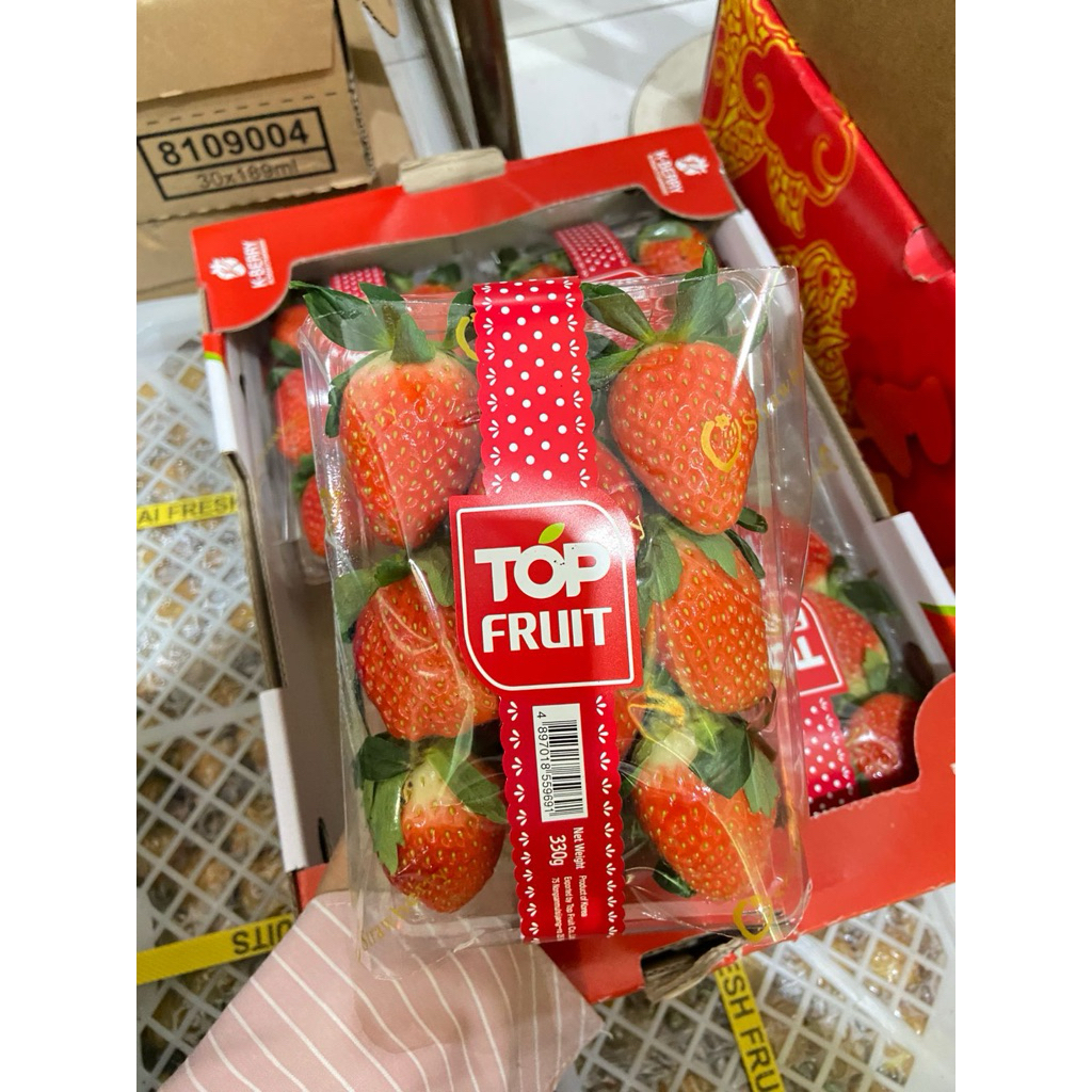 BESAR korean impor Korean korean  premium buah strawberry import  premium import asam manis segar je