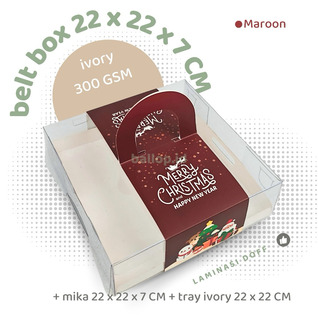 NATAL 22 22 7 CM Handle Dus Santa Kotak Hampers Box Christmas