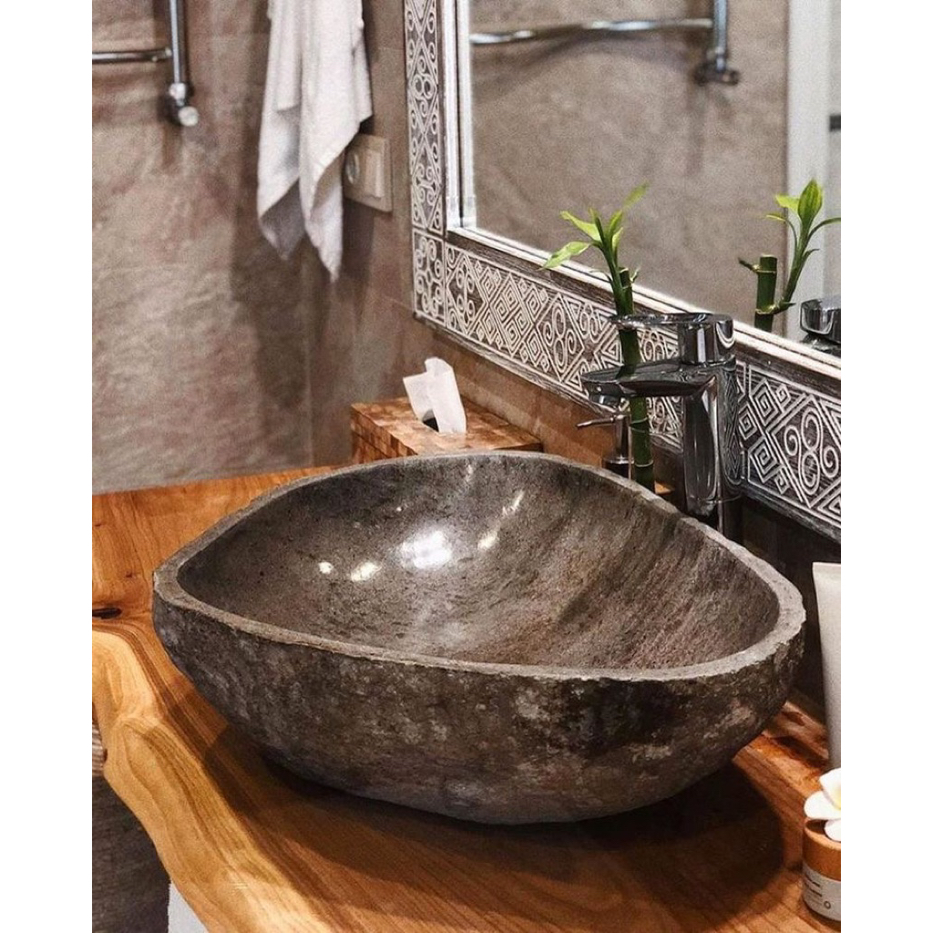 Washtafel Batu alam / Washtafel Batu kali / Washtafel Batu Sungai