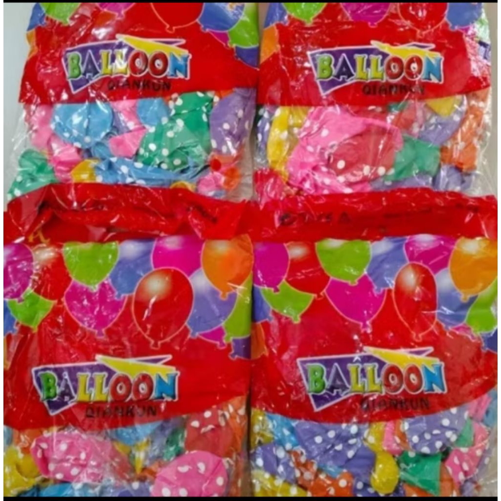 Ballon polkadot isi 100 Pcs | balon polkadot isi 100pcs