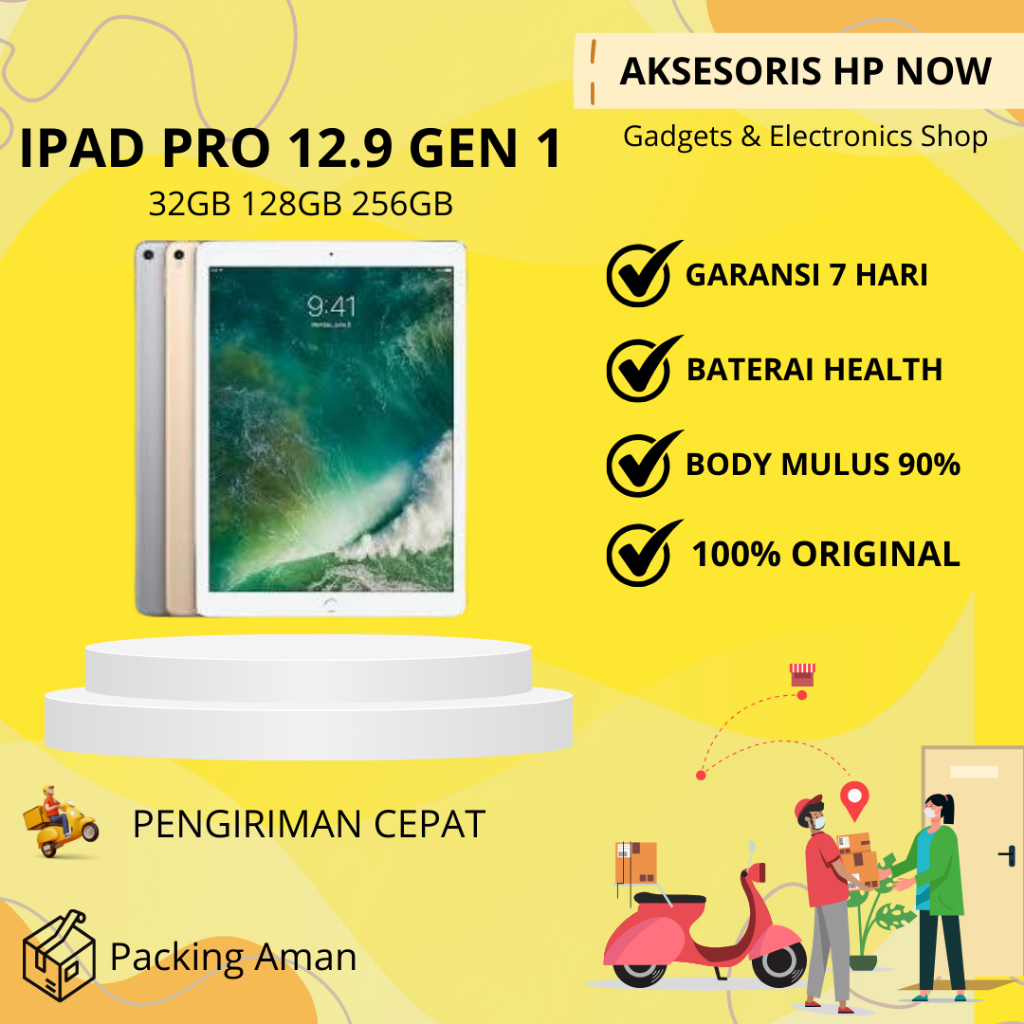 Ipad Pro 12.9 GEN 1 (2016) 32GB 128GB 256GB Wifi Only Second ORIGINAL - AHN