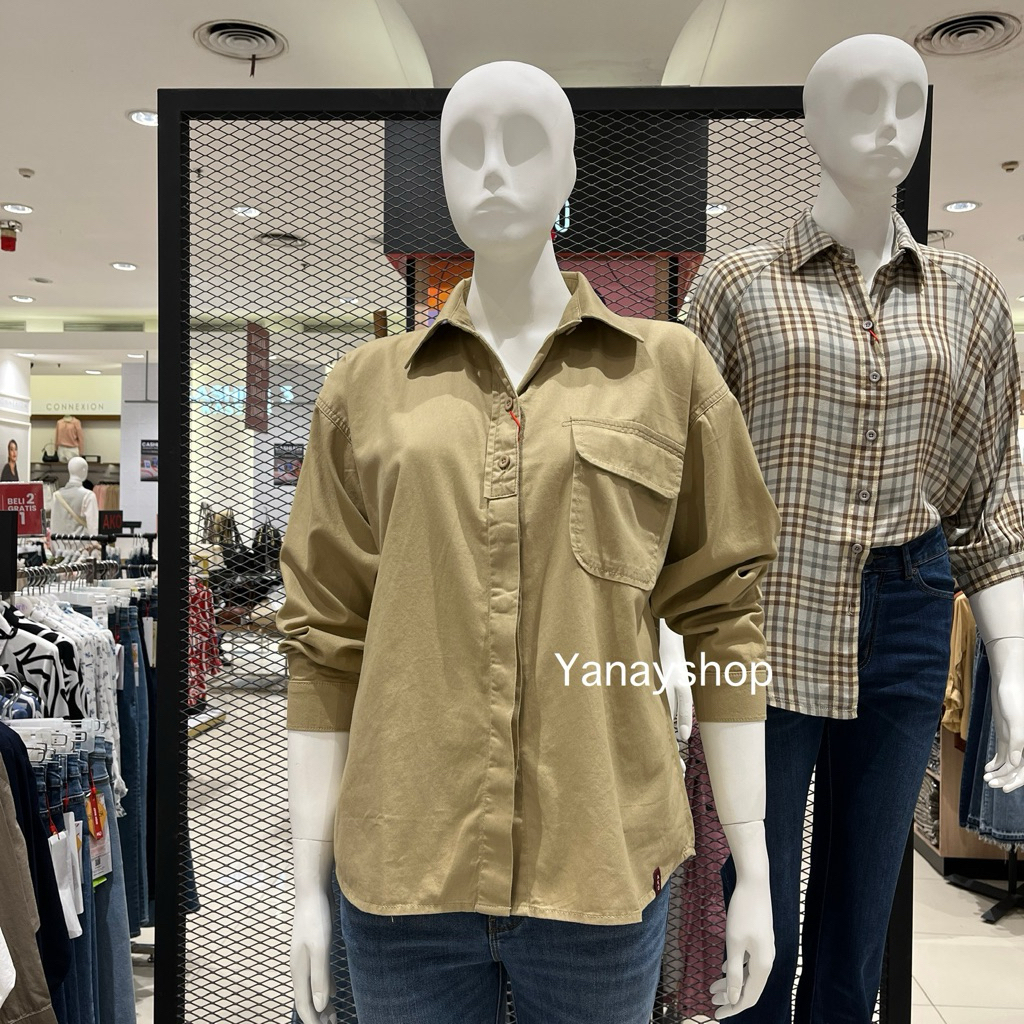 AKO JEANS KEMEJA OVERSIZE WANITA BAHAN DENIM