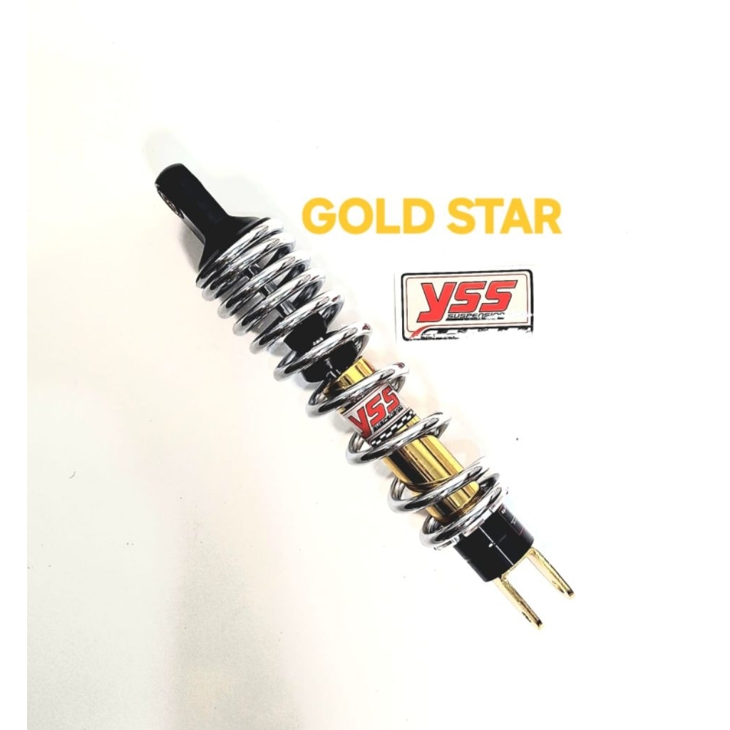 SHOCK BELAKANG COPY YSS CHROME/BIRU UKURAN 330 MM BUAT MOTOR VARIO 125CC/ VARIO 150CC/ VARIO 160CC/ 
