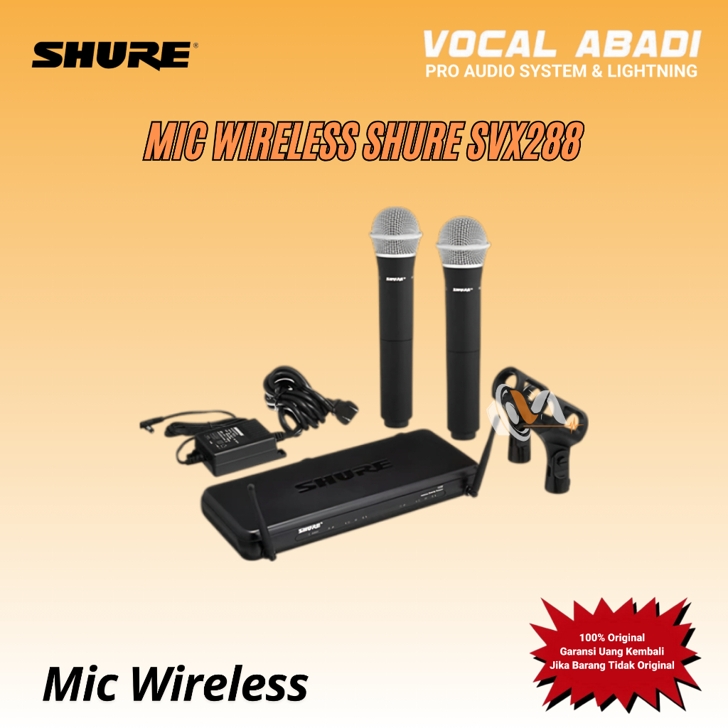 MIC WIRELESS SHURE SVX288