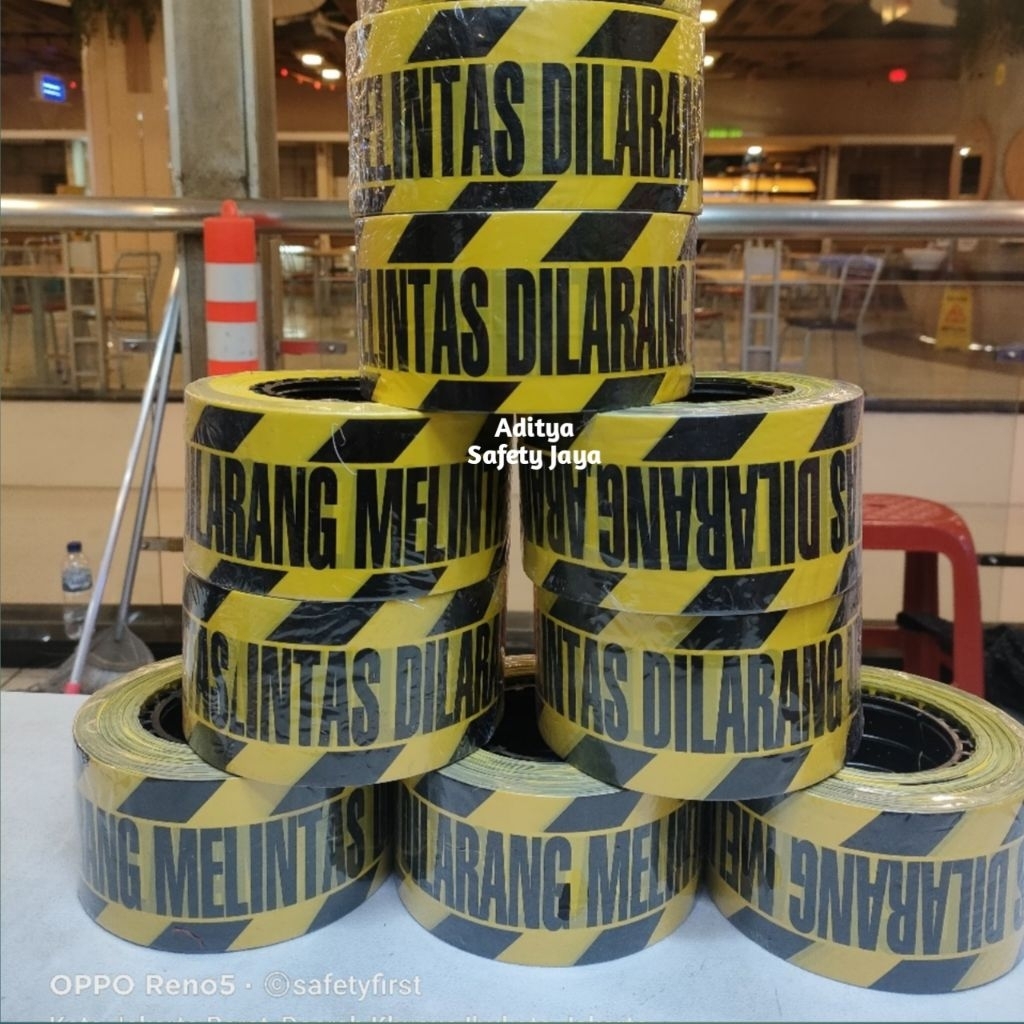 Police Line Pembatas Dilarang Melintas 3 inch x 300 Meter / Barricade Dilarang Melintas