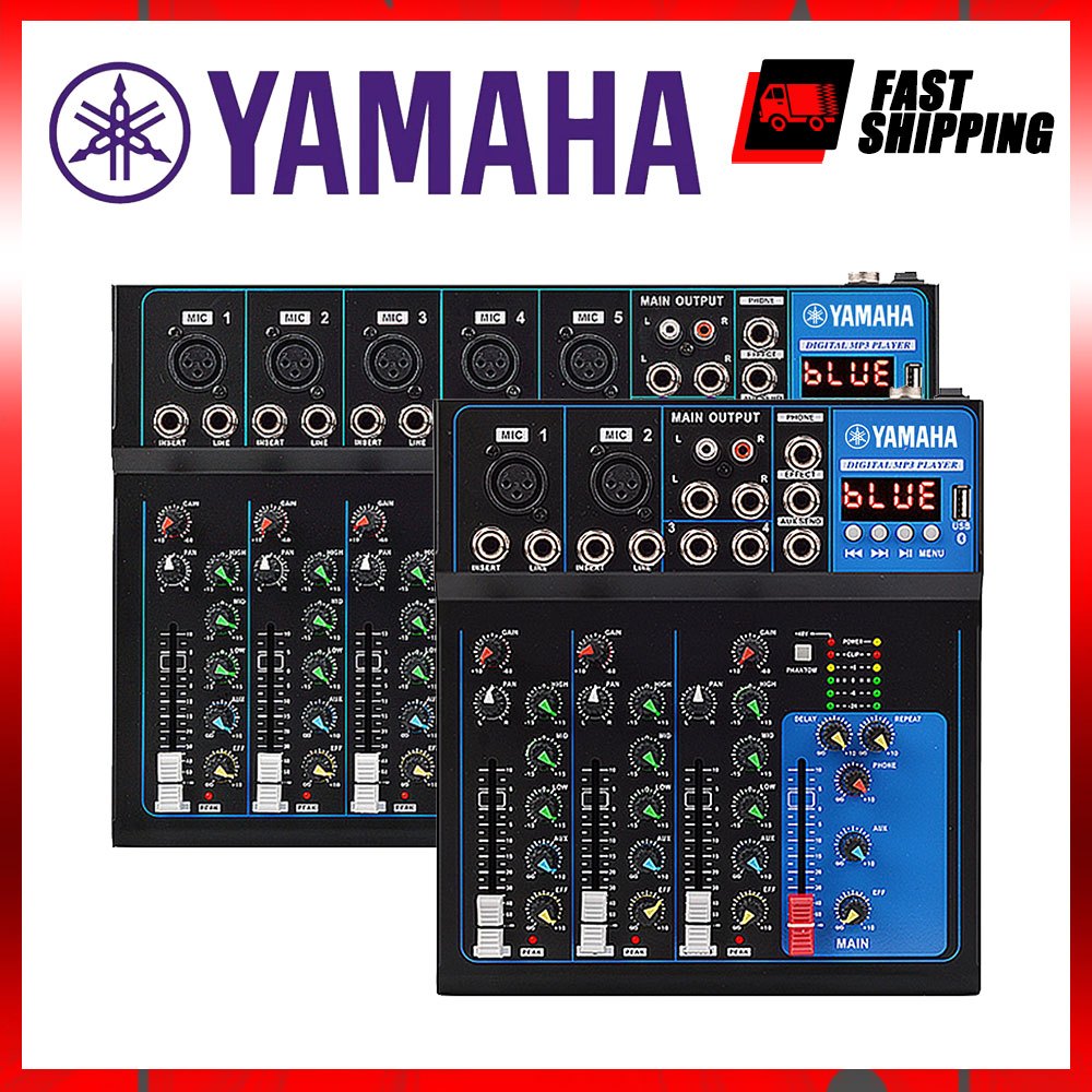 Yamaha MG04/MG07 Propesyonal Audio Mixer with equalizer 4/7 channel built-in EQ/recording function
