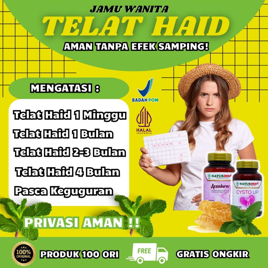 Obat Telat haid Telat Dateng Bulan Pelancar Haid Pelancat Tidak Teratur Nyeri Haid Menstruasi PCOS T