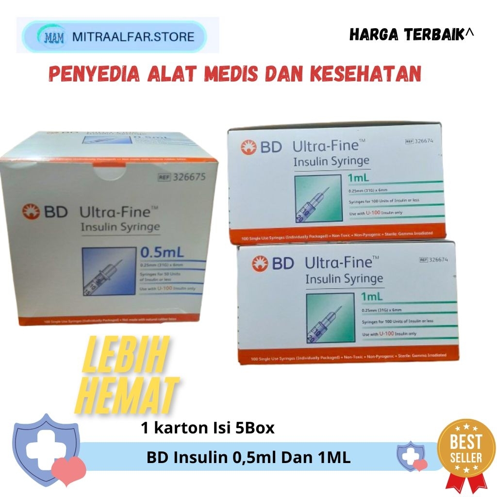 Bd Ultrafine Insulin Syringe 0,5ml 1ml Spuit Bd