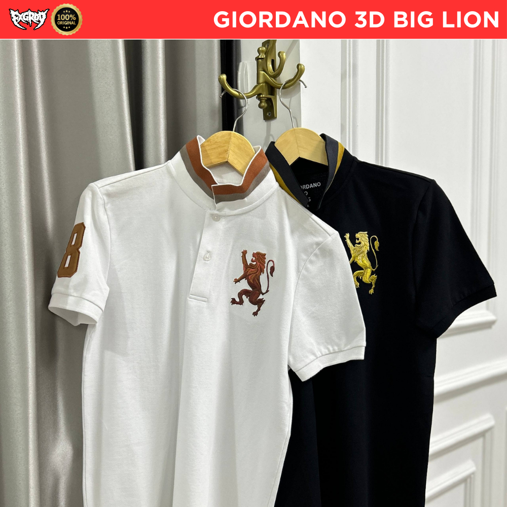 [Free Goodiebag] POLO GIORDANO ORIGINAL, Shirt Pria, Man 3D Lion & Embos Lion