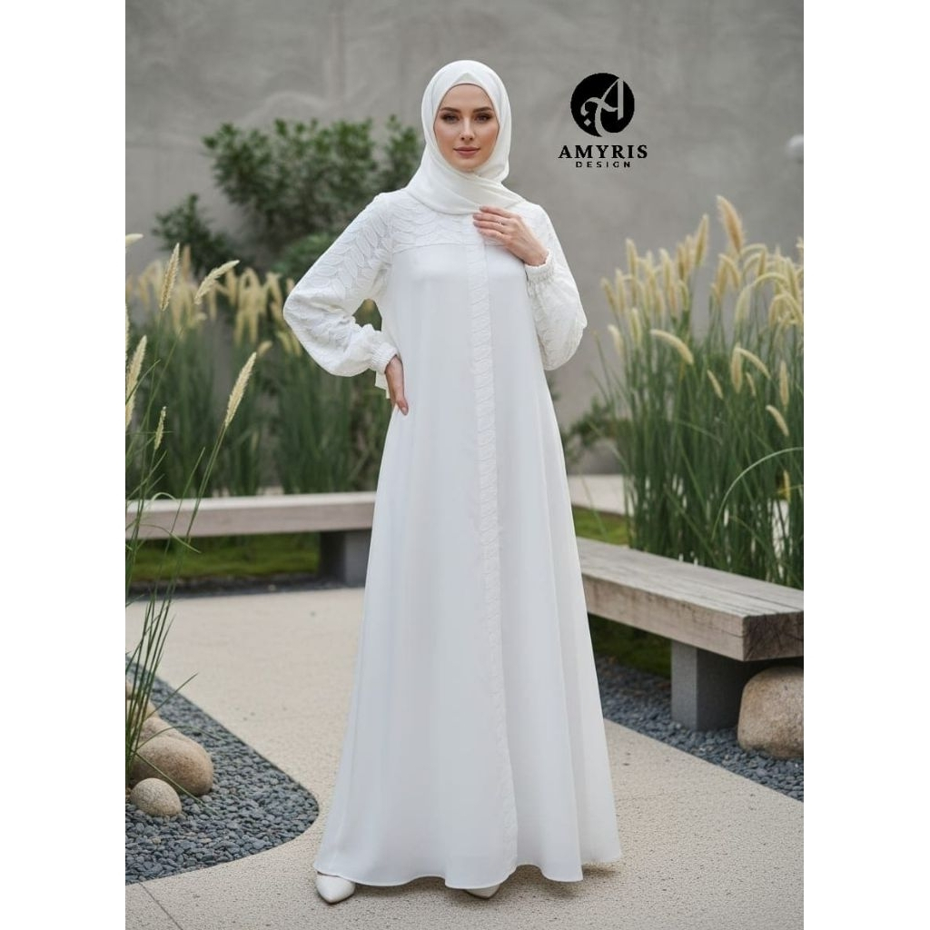 Olla dress gamis premium original cantik jahitan rapih by amyris