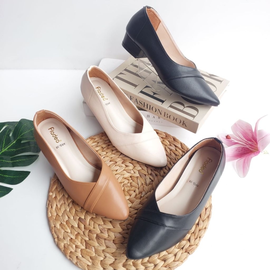 Sepatu pantofel heels wanita FRESIA hak 3cm