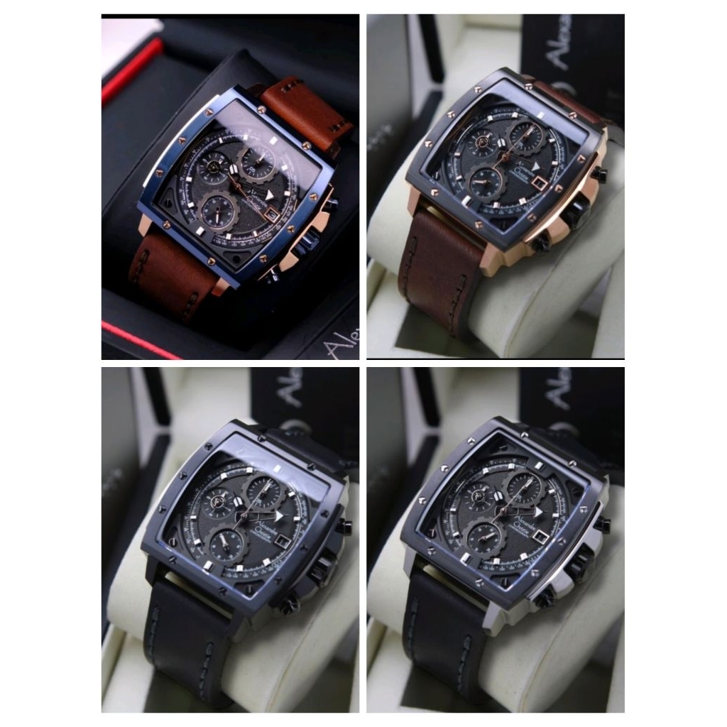 Jam Tangan Pria Alexandre Christie 6376 Kulit Original