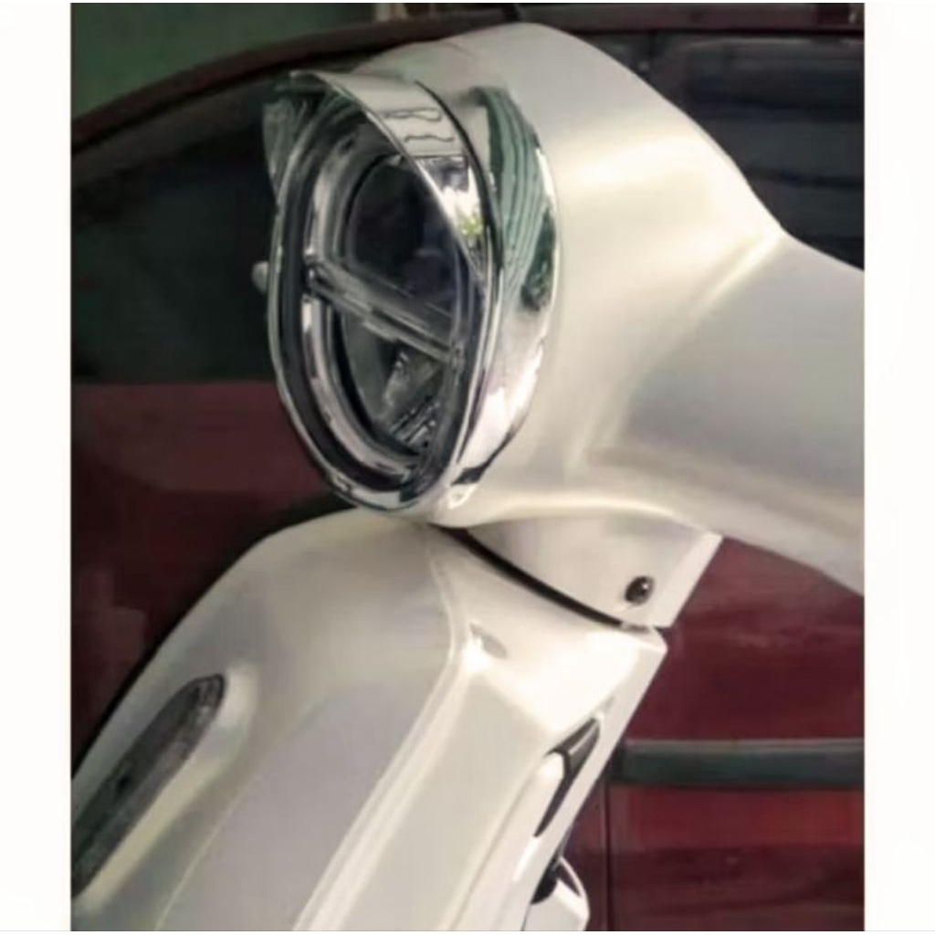 petlamp motor Yamaha Fazio/ visor Yamaha Fazio  crom hitam..